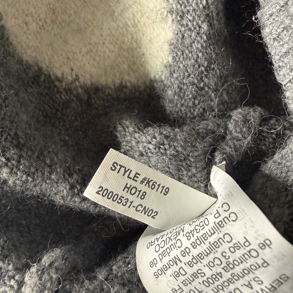 Madewell Heart Dot Balloon Sleeves Pullover Sweater Gray Size Medium - Picture 6 of 6